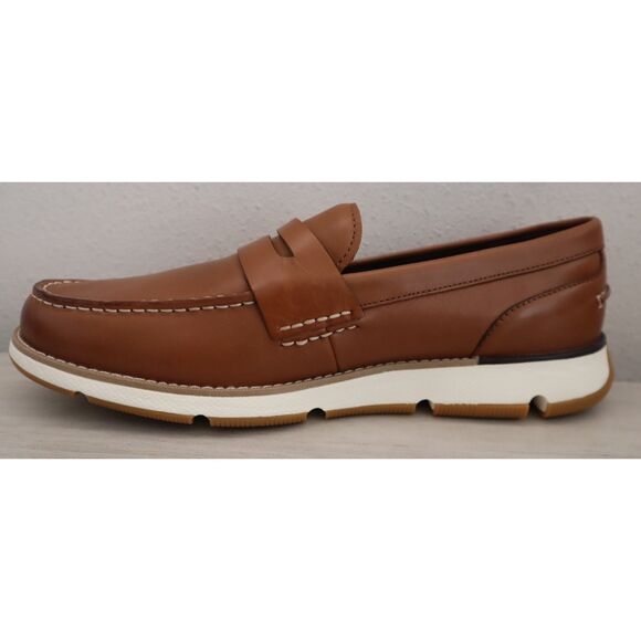 Cole Haan C34025 Mens Sz 9.5M British Tan/Ivory Leather 4.ZEROGRAND Loafers - Picture 5 of 16